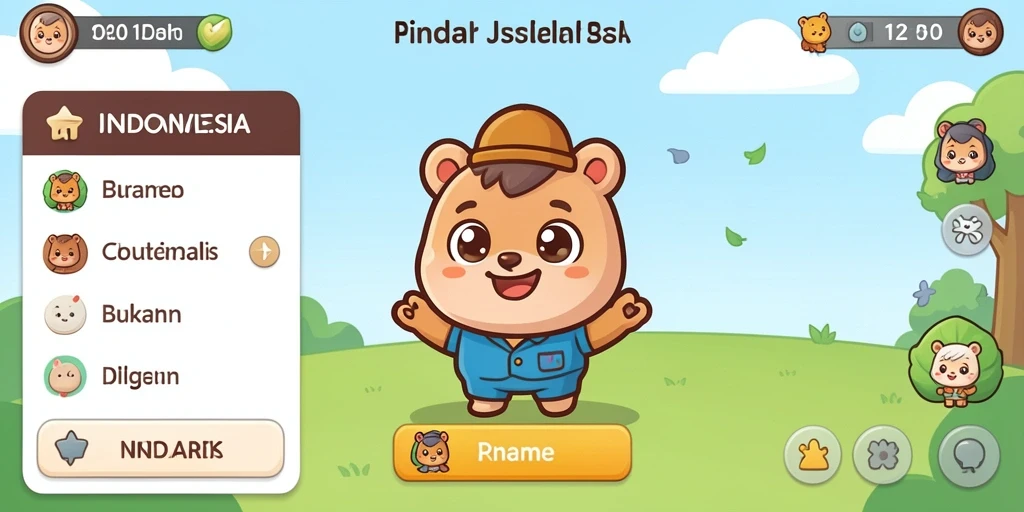 Tampilan menu utama yang menarik dan mudah dinavigasi.